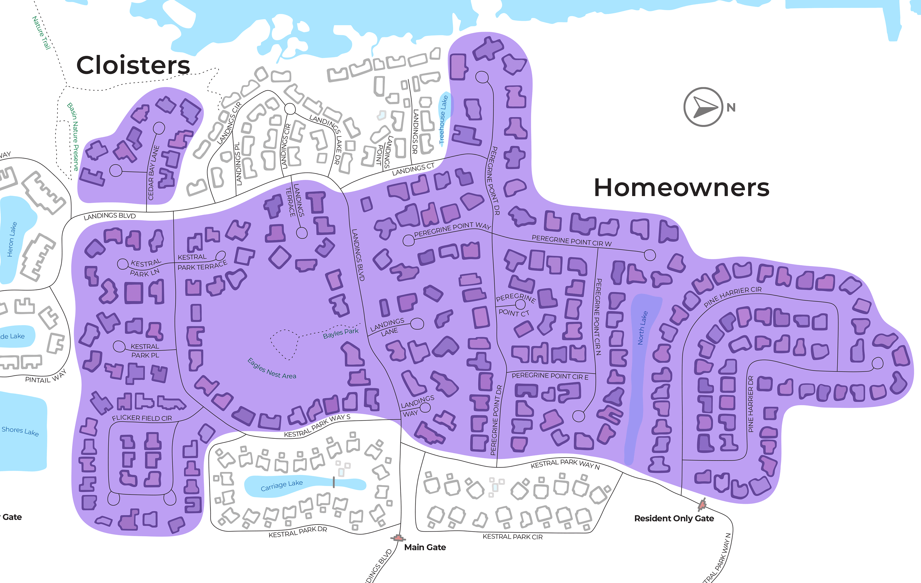 Map graphic of Single Family homes neighborhood