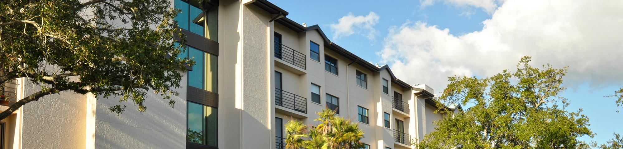 Bayview mid-rise condos closeup from street